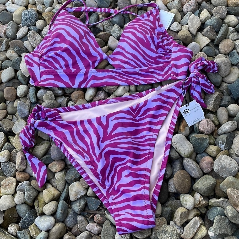 Shade and Shore Purple Animal Print Bikini Swim‎ Suit